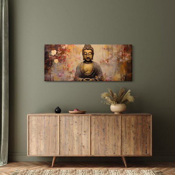 Kép - Buddha, festészet (120x50 cm)