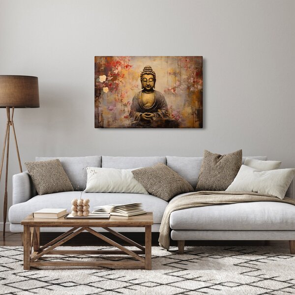 Kép - Buddha, festészet (90x60 cm)