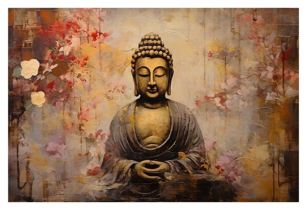 Kép - Buddha, festészet (90x60 cm)