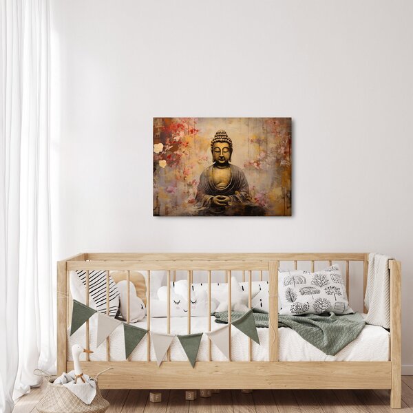 Kép - Buddha, festészet (70x50 cm)