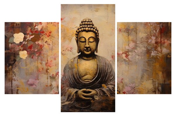 Kép - Buddha, festészet (90x60 cm)