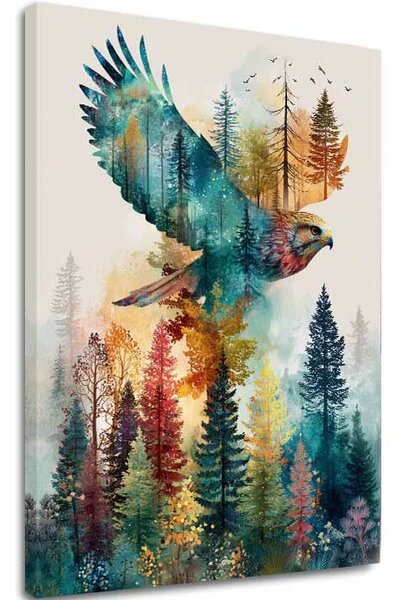 A kép a vásznon Flight of the Eagle - Dynamic Motif of Nature