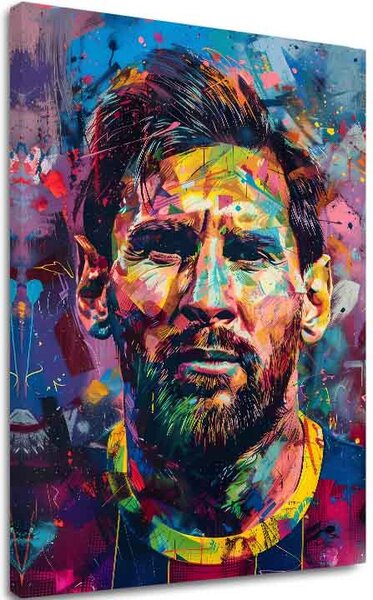 Kép MESSI VIBES vászonra | Festett struktúra