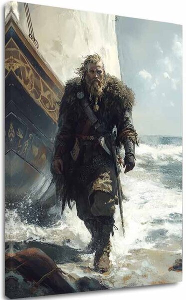 A kép a vásznon Viking a parton - Történelmi motívum