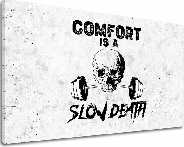 A kép a vásznon Comfort Is a Slow Death - Gym Motiváció