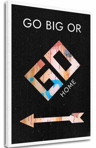 Kép a vásznon GO BIG OR GO HOME - Motivációs kép