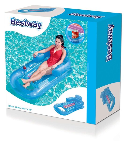 Felfújható matrac, karosszék, napozóágy 161 x 84 cm bestway 43028 kék