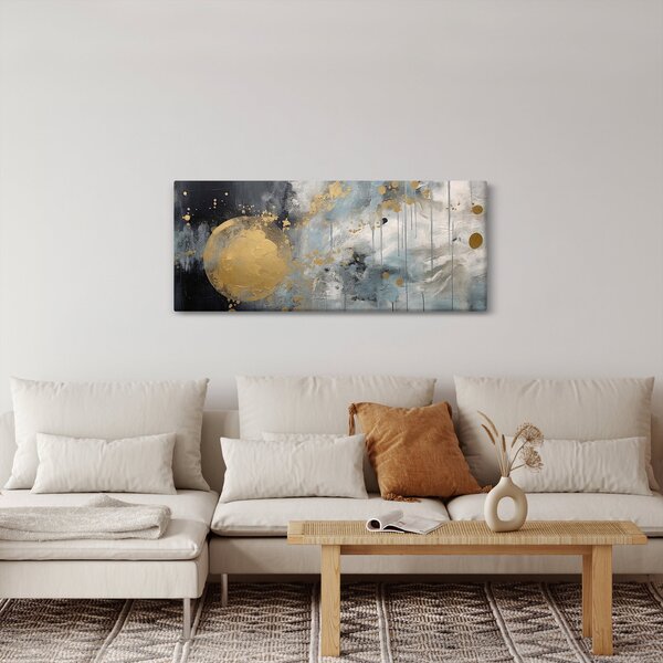 Kép - Absztrakció arany golyóval (120x50 cm)