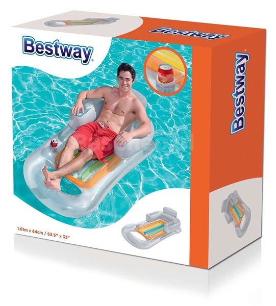 Felfújható matrac, karosszék, napozóágy 161 x 84 cm bestway 43028 kék