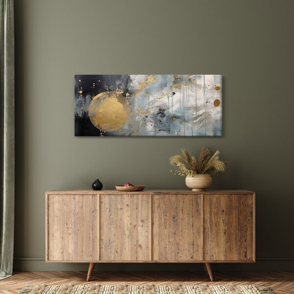 Kép - Absztrakció arany golyóval (120x50 cm)