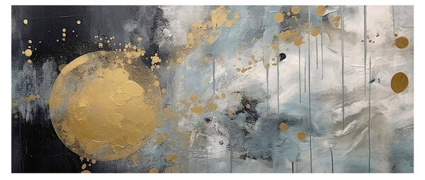 Kép - Absztrakció arany golyóval (120x50 cm)