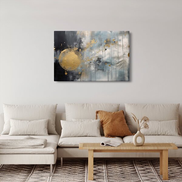 Kép - Absztrakció arany golyóval (90x60 cm)