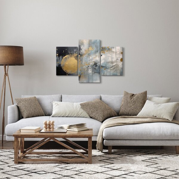 Kép - Absztrakció arany golyóval (90x60 cm)
