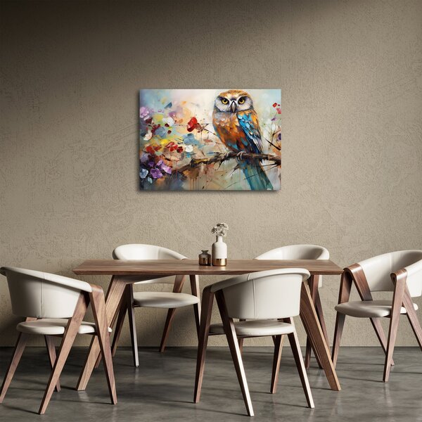 Kép - Festett bagoly (70x50 cm)
