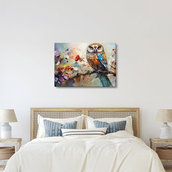 Kép - Festett bagoly (70x50 cm)