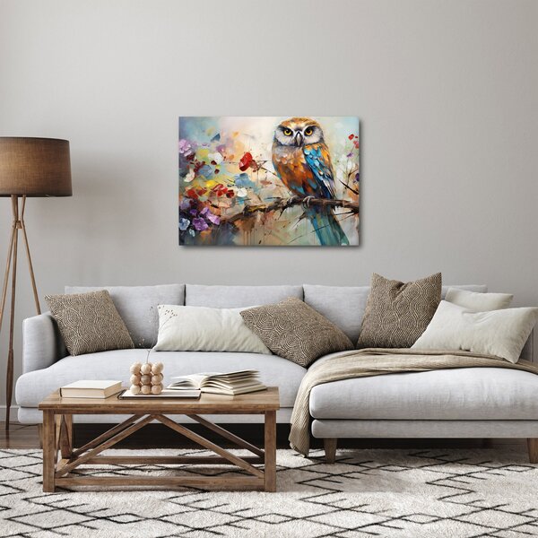 Kép - Festett bagoly (70x50 cm)