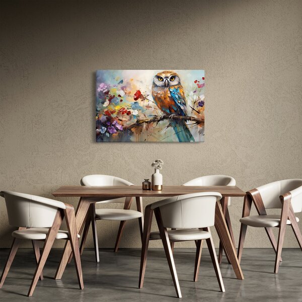Kép - Festett bagoly (90x60 cm)