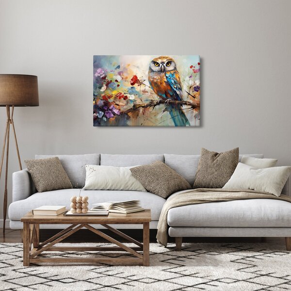 Kép - Festett bagoly (90x60 cm)