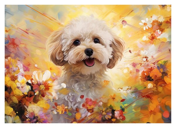 Kép - Boldog kutya (70x50 cm)