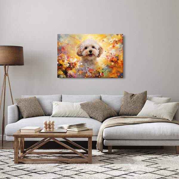 Kép - Boldog kutya (90x60 cm)