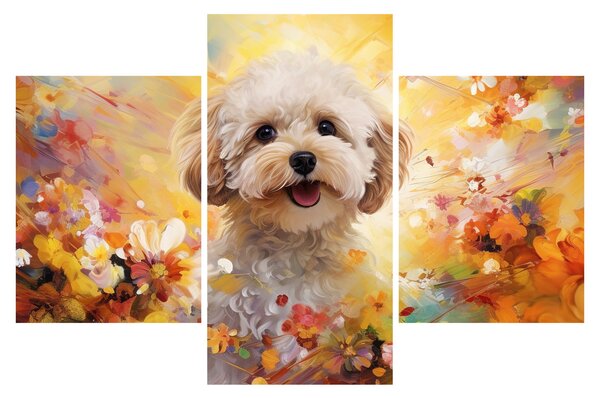 Kép - Boldog kutya (90x60 cm)