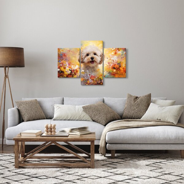 Kép - Boldog kutya (90x60 cm)