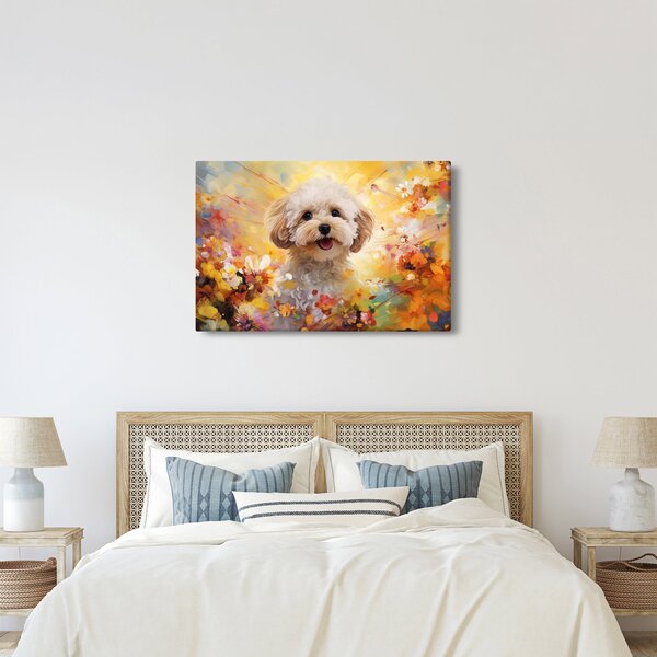 Kép - Boldog kutya (90x60 cm)