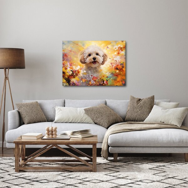 Kép - Boldog kutya (70x50 cm)