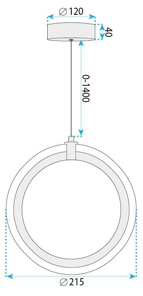 LHJ126-W króm LED függesztett mennyezeti lámpa
