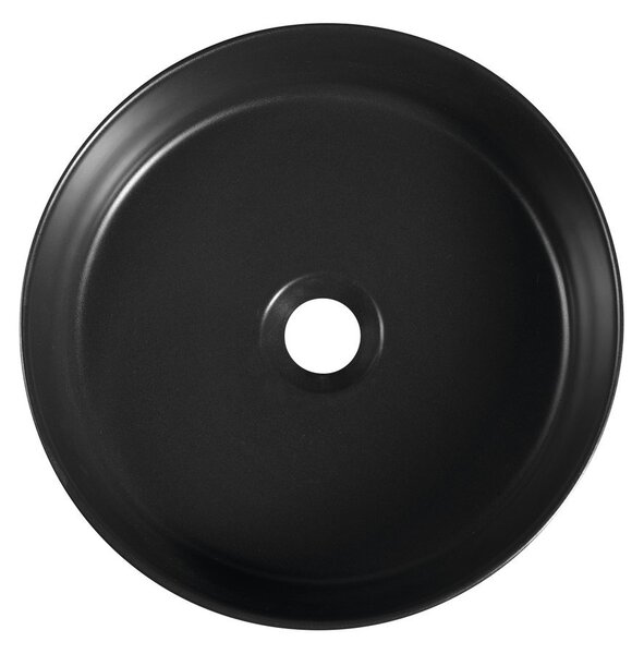 Isvea Isvea, INFINITY ROUND kerámia munkalap mosogató, átmérő 36cm, fekete matt, 10NF65036-2N