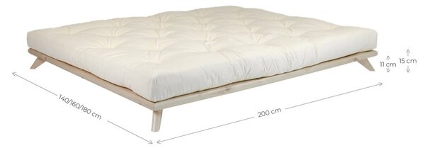 Senza Bed Natural kétszemélyes ágy, 160 x 200 cm - Karup Design