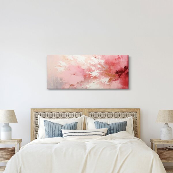 Kép - Rózsaszín absztrakt (120x50 cm)