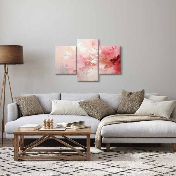 Kép - Rózsaszín absztrakt (90x60 cm)