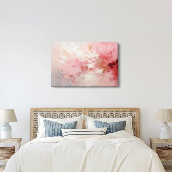 Kép - Rózsaszín absztrakt (90x60 cm)