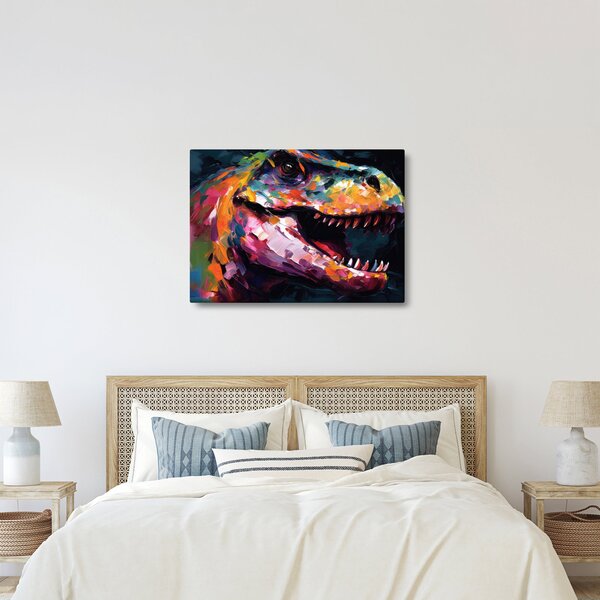 Kép - Dinoszaurusz, festészet (70x50 cm)