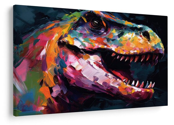 Kép - Dinoszaurusz, festészet (90x60 cm)