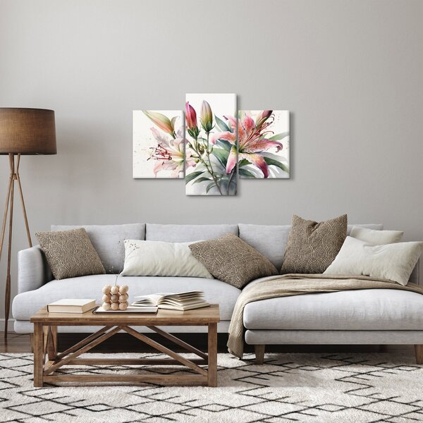 Kép - Liliomok, illusztrációk (90x60 cm)