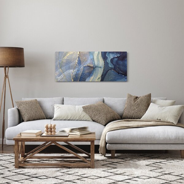 Kép - Absztrakció alkoholos tintával (120x50 cm)
