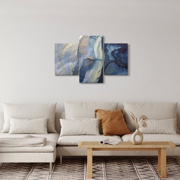 Kép - Absztrakció alkoholos tintával (90x60 cm)