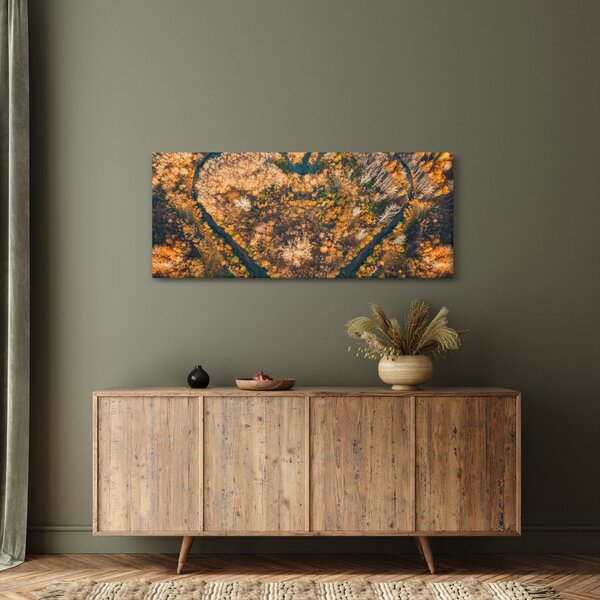 Kép - Szív alakú folyó (120x50 cm)