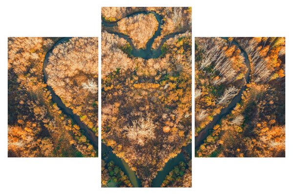 Kép - Szív alakú folyó (90x60 cm)