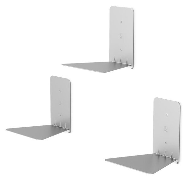 Ezüstszínű fém polc készlet 3 db-os 14 cm Conceal – Umbra