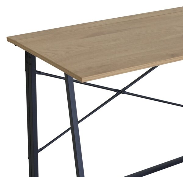 Intenso Home összecsukható íróasztal / számítógépasztal 100x46cm | Masszív fém váz, fekete - aranytölgy szín