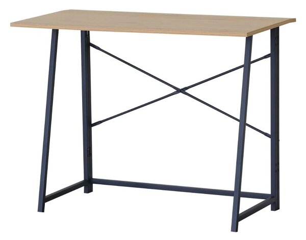 Intenso Home összecsukható íróasztal / számítógépasztal 100x46cm | Masszív fém váz, fekete - aranytölgy szín