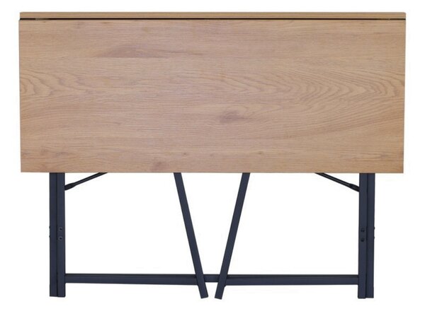 Intenso Home összecsukható íróasztal / számítógépasztal 100x46cm | Masszív fém váz, fekete - aranytölgy szín