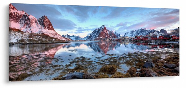 Kép - Napfelkelte Reine felett (120x50 cm)