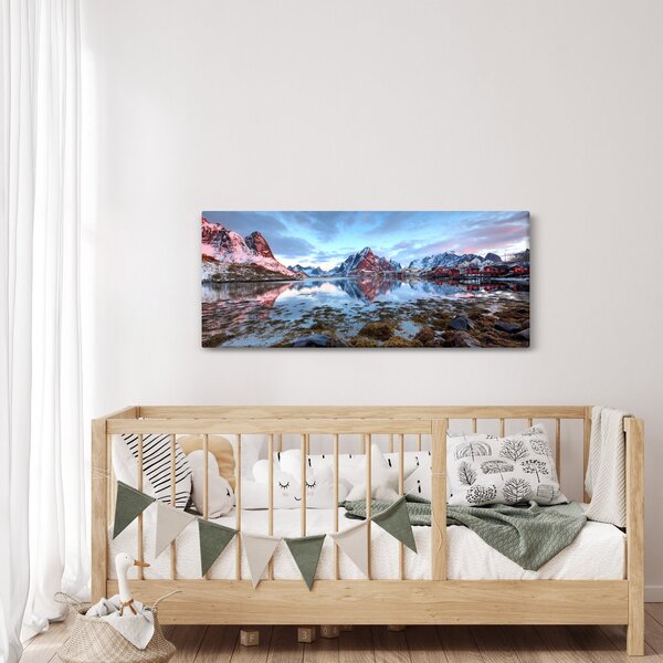Kép - Napfelkelte Reine felett (120x50 cm)