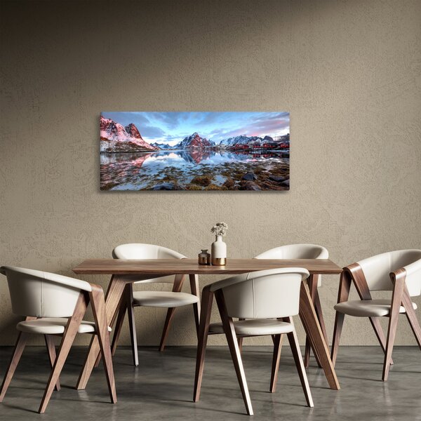 Kép - Napfelkelte Reine felett (120x50 cm)