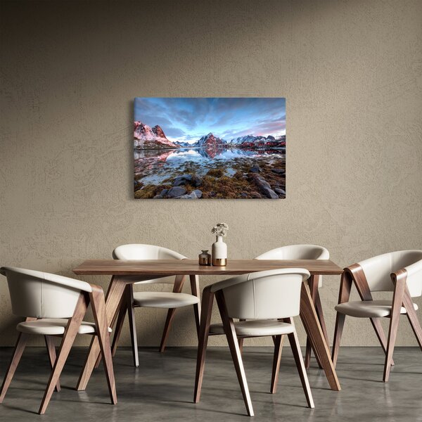 Kép - Napfelkelte Reine felett (90x60 cm)