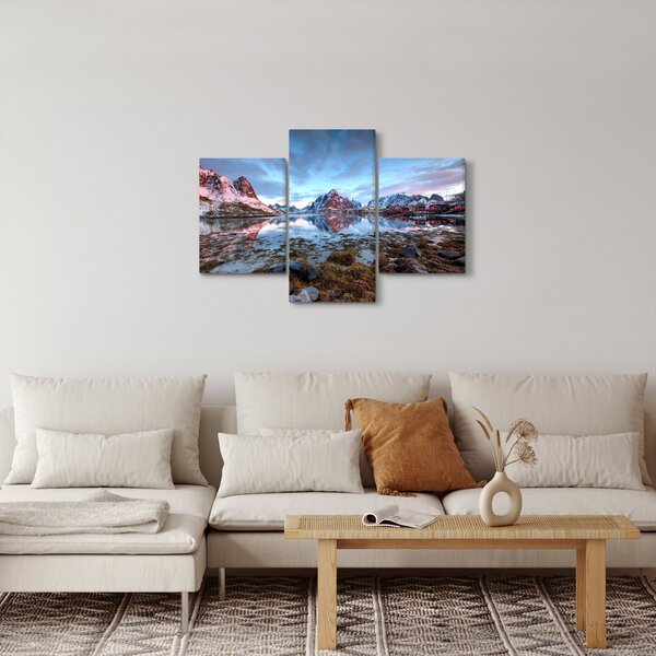 Kép - Napfelkelte Reine felett (90x60 cm)